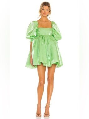 Selkie Lime Green Mini Dress